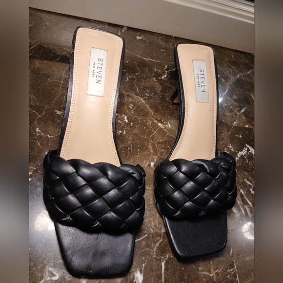 Steve Madden Shoes - Steve Madden Black Braided 3" Heels